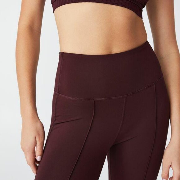 Cotton On Ladies Contouring Yoga Flare Pant, RUM RAISIN, L - Picture 7 of 7